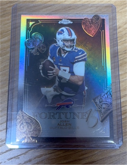 2025 Topps Chrome Fortune 15 #F15-7 Josh Allen — front