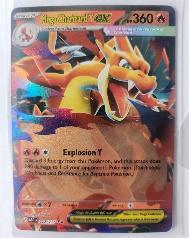2026 Pokemon Mega Charizard Y ex #022/217 Ascended Heroes — front