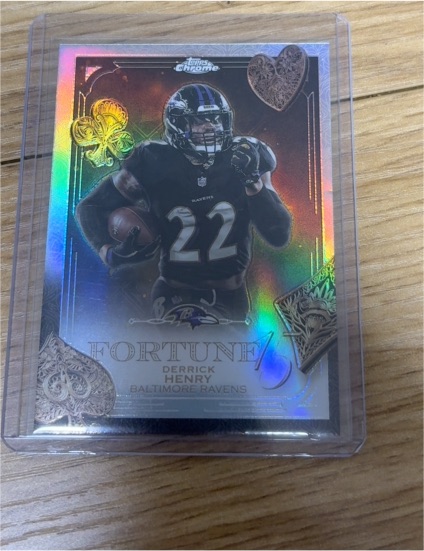 2025 Topps Chrome #F15-10 Derrick Henry Fortune 15 Refractor — front