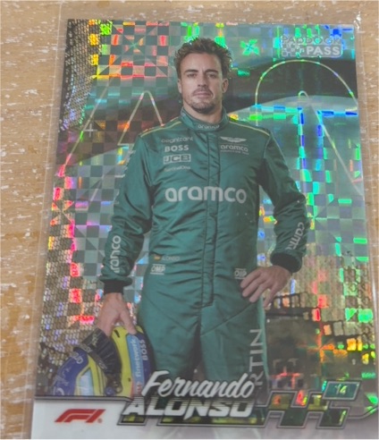2024 Topps Paddock Pass Formula 1 #11 Fernando Alonso Chrome X-Fractor — front