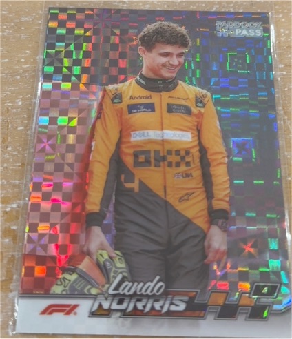 2024 Topps Paddock Pass Formula 1 #7 Lando Norris Chrome X-Fractor — front