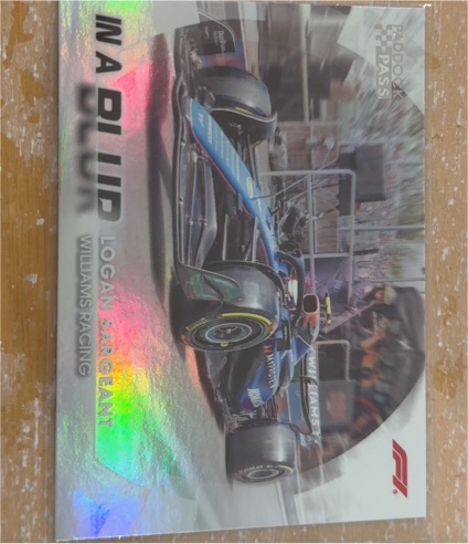 2024 Topps Paddock Pass Formula 1 #BL-20 Logan Sargeant In A Blur Williams Racing — front
