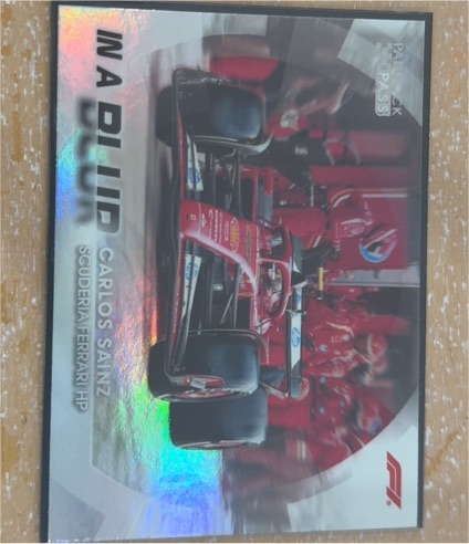 2024 Topps Paddock Pass #BL-4 Carlos Sainz In A Blur Scuderia Ferrari HP — front