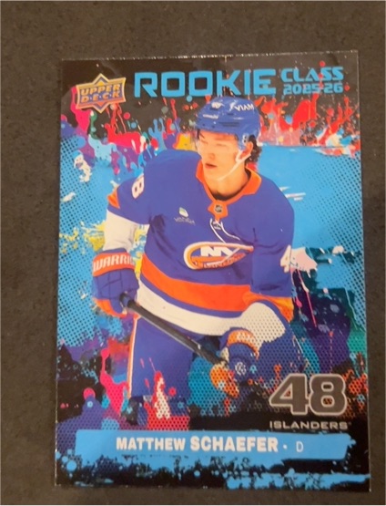 2025-26 Upper Deck Series 2 #RC-21 Matthew Schaefer — front