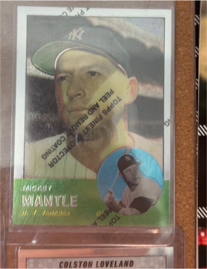 1996 Topps Finest Commemorative Reprints #14 Mickey Mantle — front