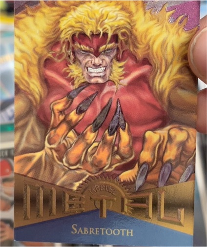 1995 Fleer Marvel Metal #115 Sabretooth — front