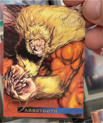 1995 Flair Marvel Annual #10 Sabretooth — front