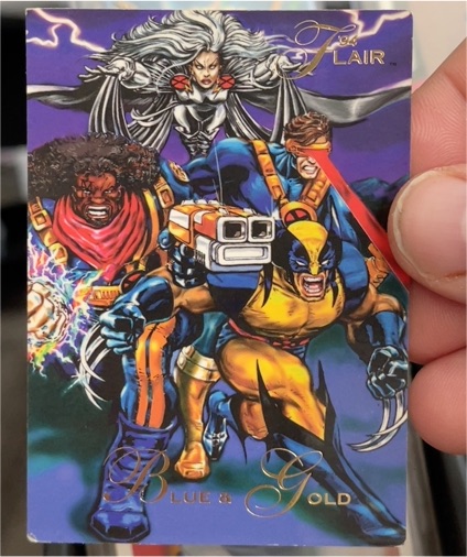 1994 Fleer Flair Marvel Annual #84 Blue & Gold — front
