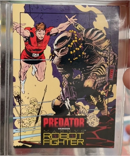 1992 Wizard Dark Horse Predator versus Magnus Robot Fighter Promo Card #3 — front