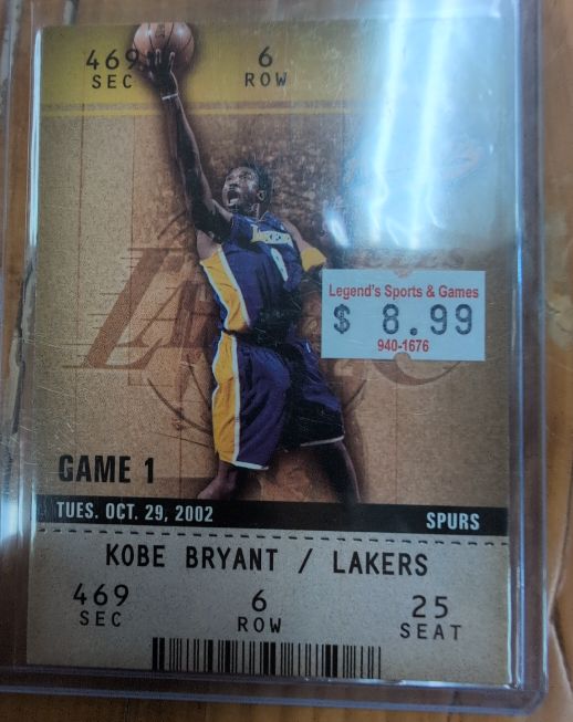 2002 Topps Kobe Bryant Game 1 #Game 1 Los Angeles Lakers — front