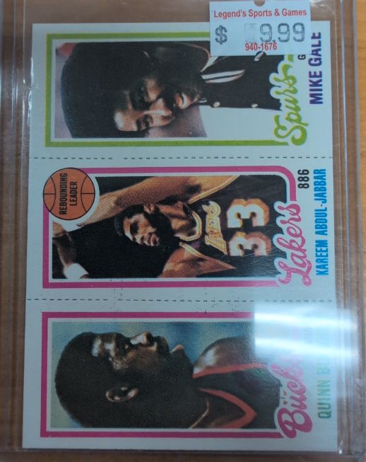 1980-81 Topps #207-133-147 Quinn Buckner / Kareem Abdul-Jabbar / Mike Gale — front