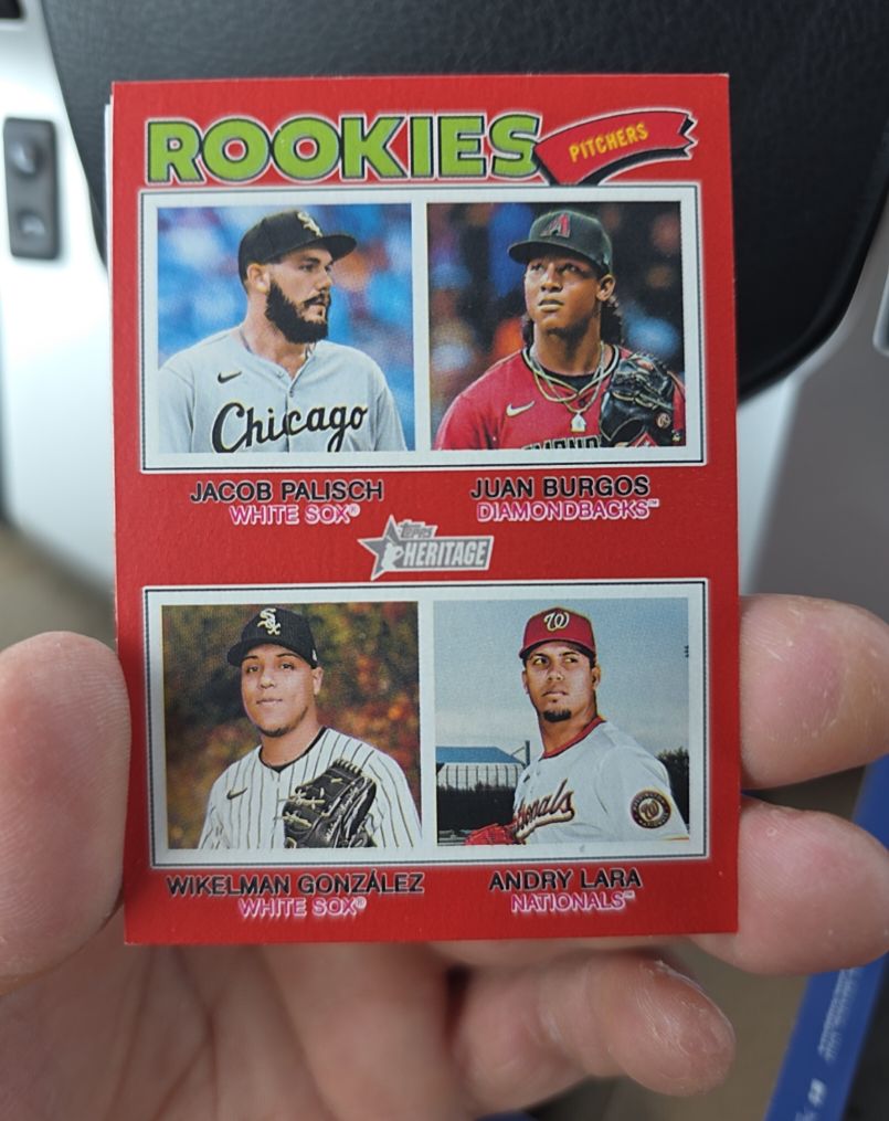2026 Topps Heritage #378 Jacob Palisch Juan Burgos Wikelman Gonzalez Andry Lara — front