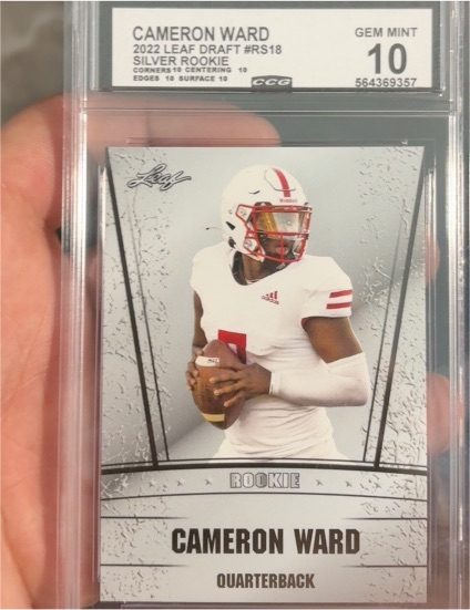2022 Leaf Draft #RS-18 Cameron Ward Silver Rookie — front