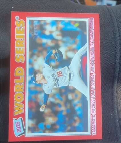 2025 Topps Heritage World Series #313 Yoshinobu Yamamoto — front