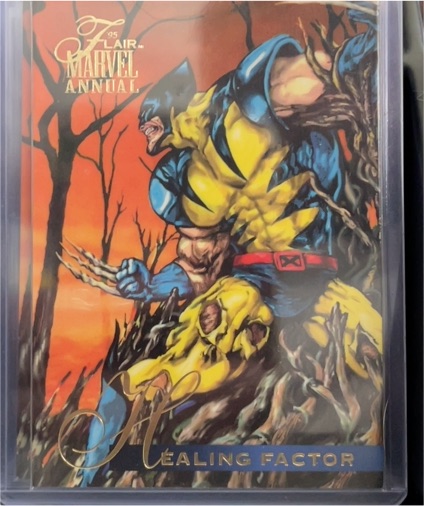 1995 Flair Marvel Annual #41 Healing Factor Wolverine — front