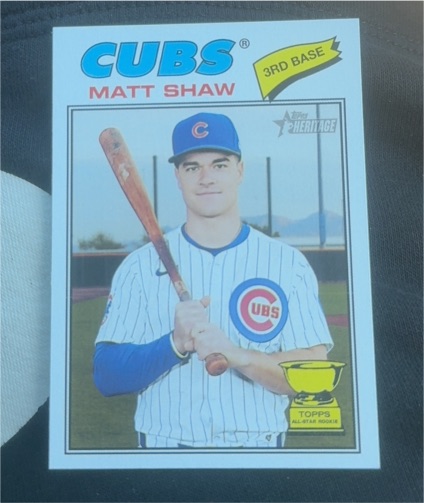 2026 Topps Heritage #299 Matt Shaw — front