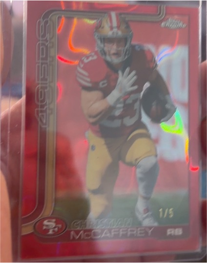 2025 Topps Chrome #263 Christian McCaffrey San Francisco 49ers — front