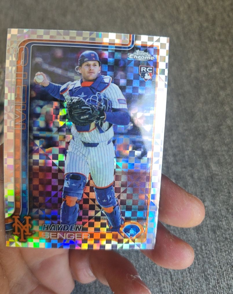 2025 Topps Chrome Update #USC128 Hayden Senger X-Fractor Rookie Card — front