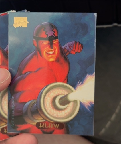 1994 Fleer Marvel Masterpieces #63 Klaw — front