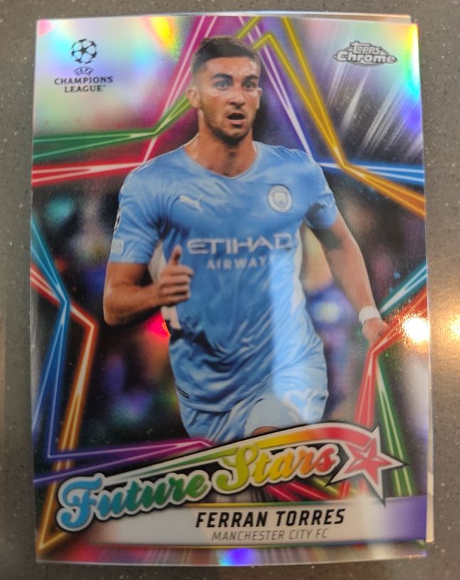 2022 Topps Chrome UEFA Champions League #FS-14 Ferran Torres Future Stars — front