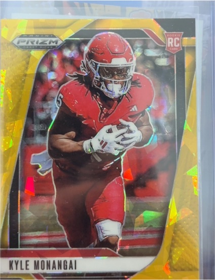 2025 Panini Prizm Draft Picks #108 Kyle Monangai Gold Ice Prizm Rookie — front