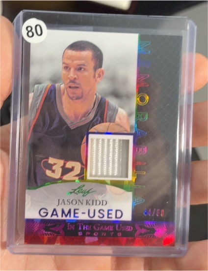2024 Leaf In The Game Used #GUM-80 Jason Kidd Game-Used Jersey — front