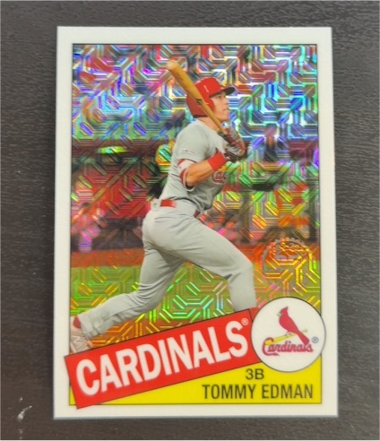 2020 Topps Update #CPC-37 Tommy Edman 1985 Topps Chrome Silver Pack — front