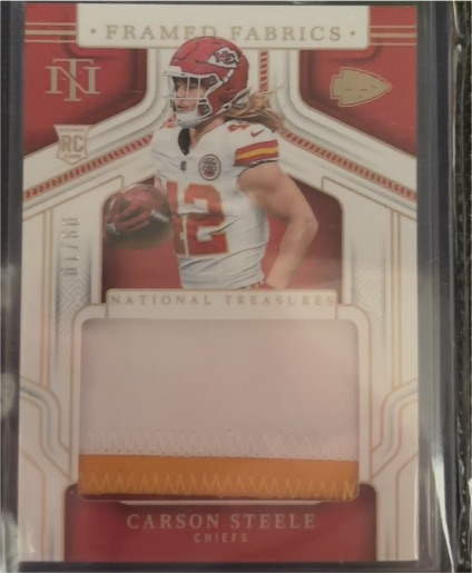 2024 Panini National Treasures #205 Carson Steele — front