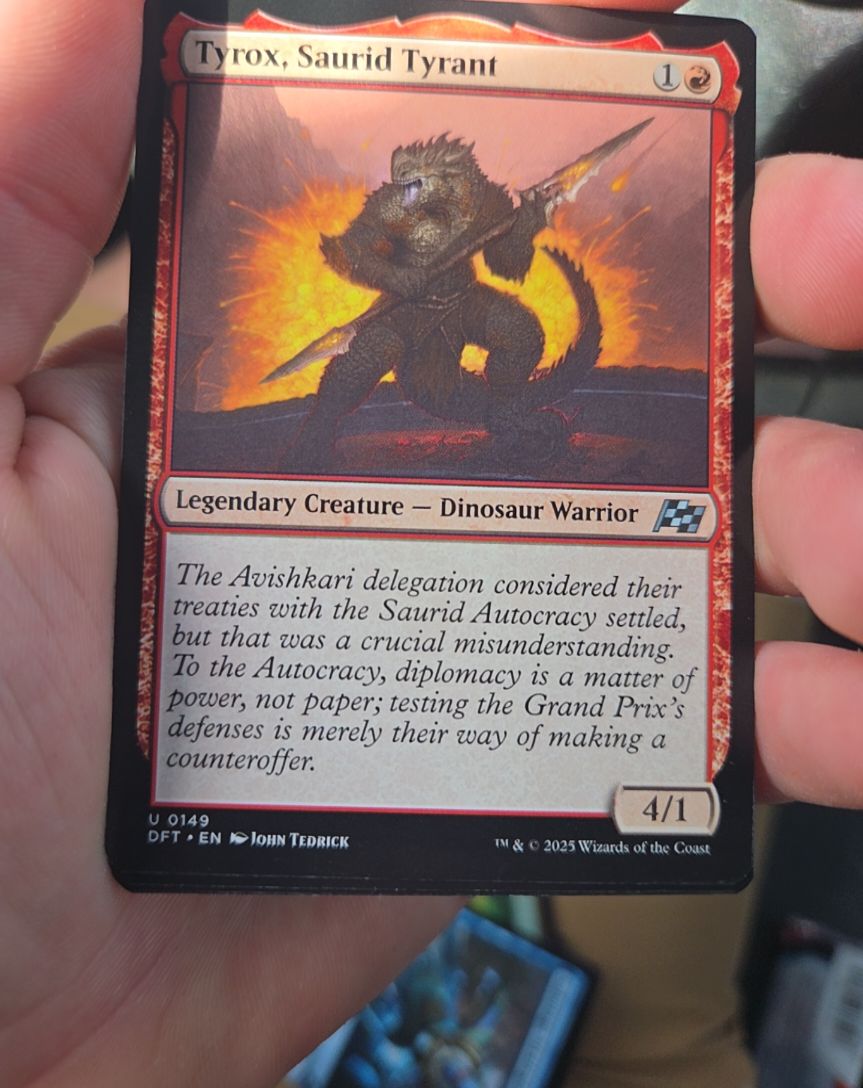 2025 Magic the Gathering #149 Tyrox, Saurid Tyrant — front