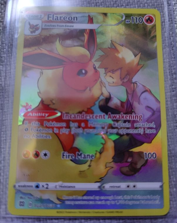 2022 Pokemon Brilliant Stars Trainer Gallery #TG01 Flareon — front