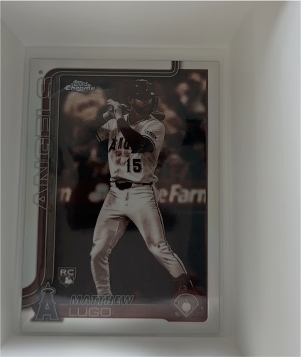 2025 Topps Chrome Update #USC166 Matthew Lugo Sepia Refractor Rookie — front