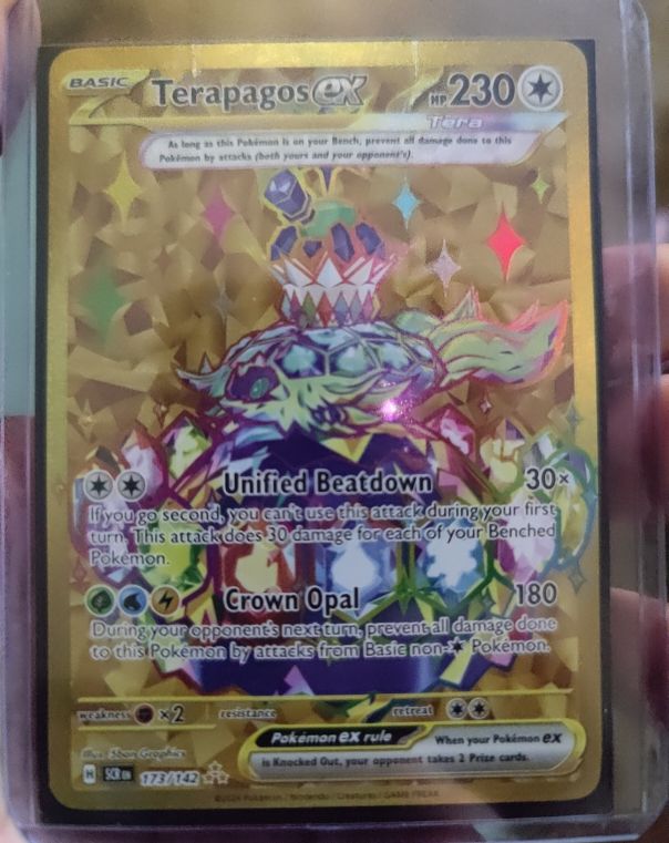 2022 Pokémon Sv07: Stellar Crown #173 Terapagos ex — front