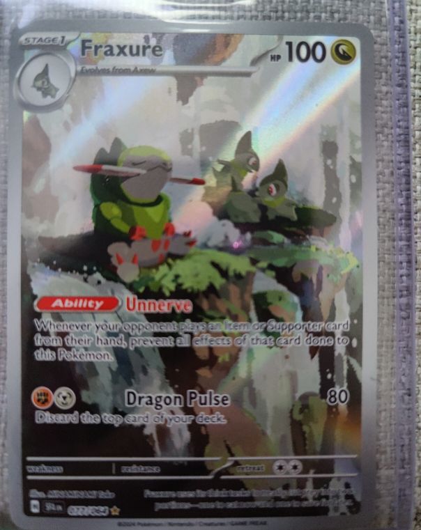 2023 Pokémon SV: Shrouded Fable #077 Fraxure — front