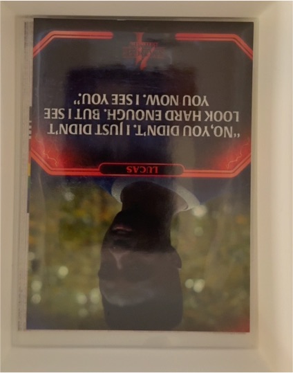 2023 Zerocool Stranger Things Season 4 Q-14 Lucas Sinclair Quotes Card — front