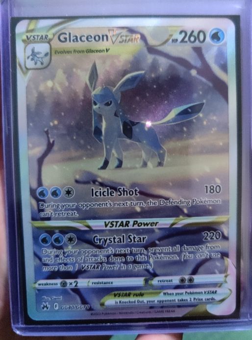 2022 Pokémon Crown Zenith #GG40 Glaceon VSTAR — front