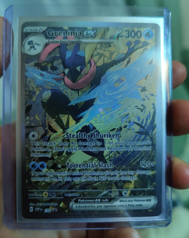 Pokémon TCG Greninja ex SVP 132 Scarlet & Violet Black Star Promo Full Art Holo — front