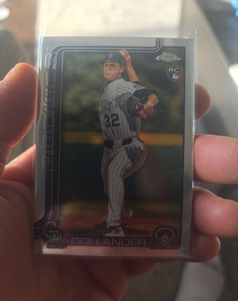 2025 Topps Chrome Update #USC18 Chase Dollander Colorado Rockies Rookie — front