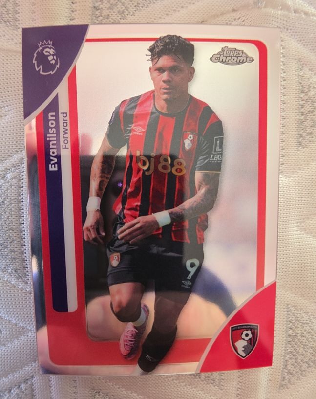 2026 Topps Chrome Premier League #8 Evanilson — front