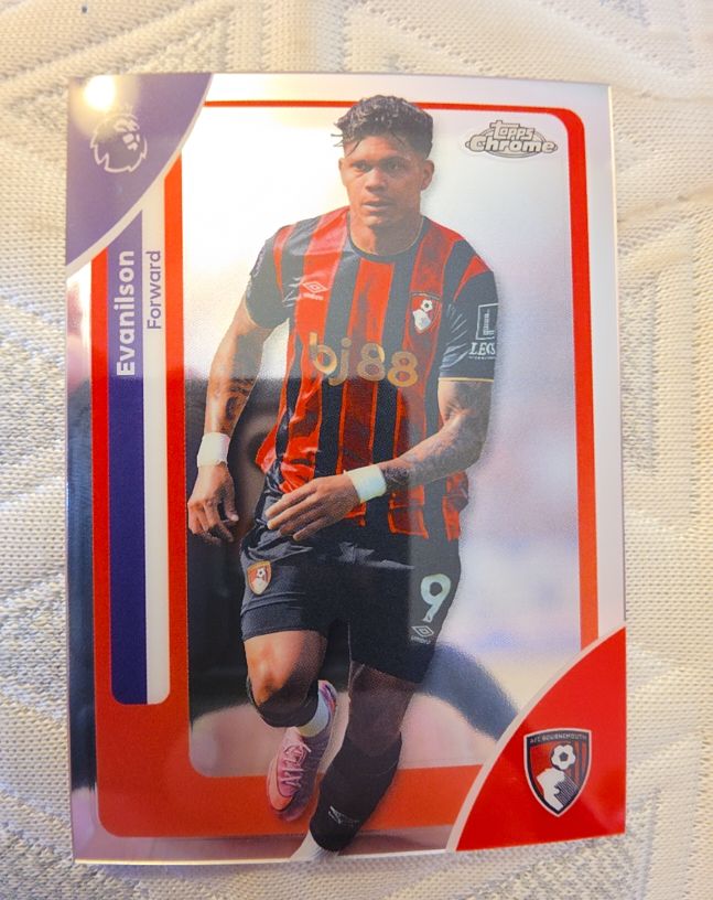 2026 Topps Chrome Premier League #8 Evanilson AFC Bournemouth — front