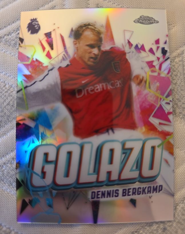 2026 Topps Chrome Premier League Golazo #GZ-6 Dennis Bergkamp — front