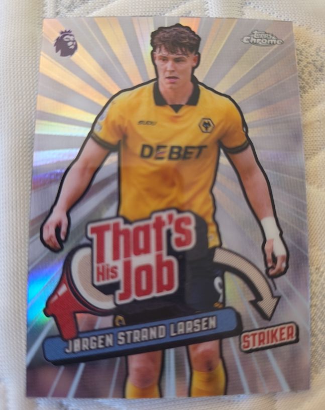 2026 Topps Chrome Premier League #THJ-20 Jørgen Strand Larsen — front