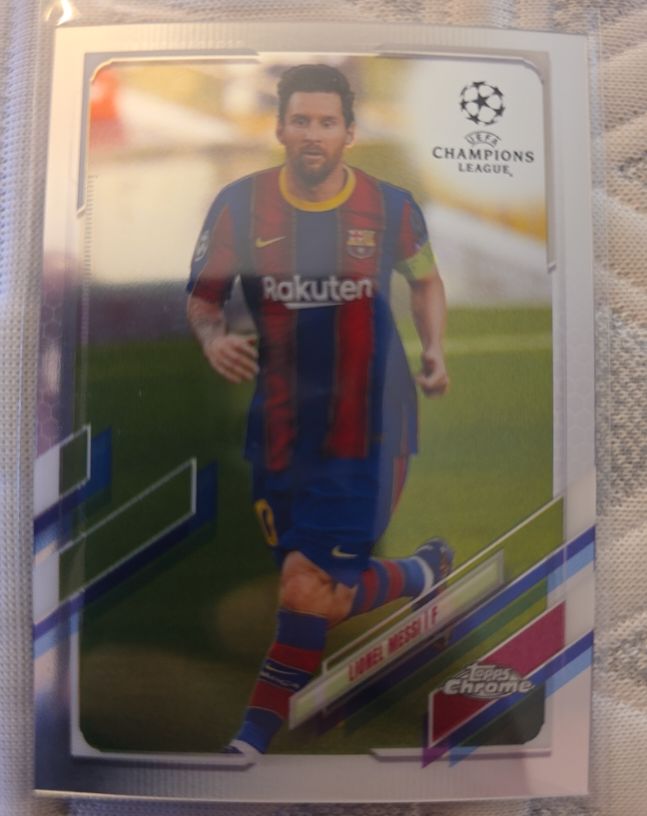 2020-21 Topps Chrome UEFA Champions League #1 Lionel Messi — front