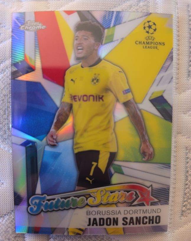2020-21 Topps Chrome UEFA Champions League Future Stars #FS-JS Jadon Sancho — front
