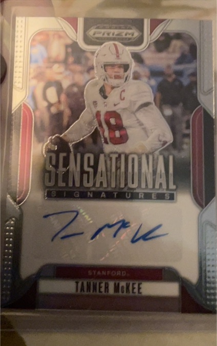 2025 Panini Prizm Draft Picks #SS-87 Tanner McKee Sensational Signatures — front