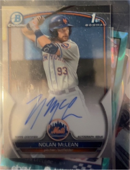 2023 Bowman Chrome #CDA-NM Nolan McLean — front