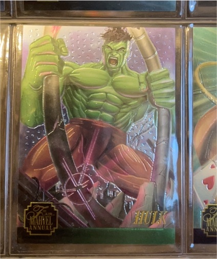 1995 Flair Marvel Annual Chromium #5 Hulk — front