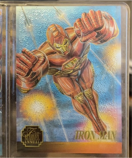 1995 Flair Marvel Annual Chromium #3 Iron Man — front