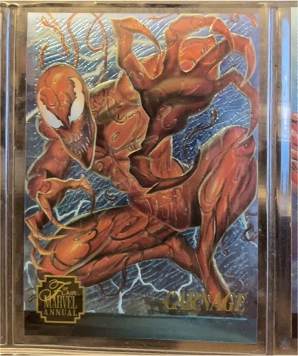 1995 Flair Marvel Annual Chromium #2 Carnage — front