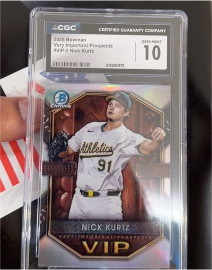 2025 Bowman Very Important Prospects #VIP-2 Nick Kurtz — front