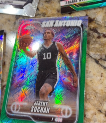 2024-25 Topps Chrome #181 Jeremy Sochan — front